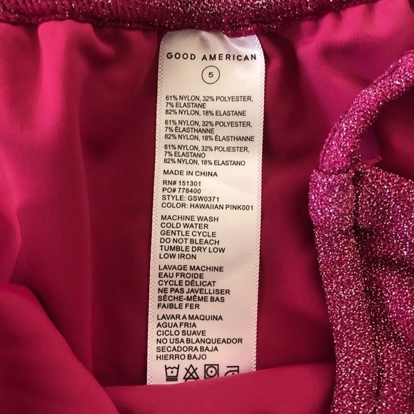 GOOD AMERICAN Woman’s
Sparkle Tiny Ties metallic bikini Bottom Size 5/2X - Picture 5 of 13